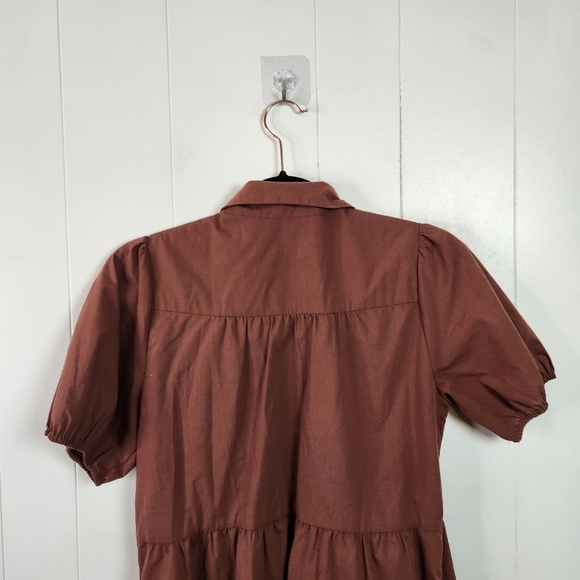 Abercrombie Fitch Poplin Trapeze Shirt Dress Paprika Red Women’s Size XS Summer - Picture 7 of 15